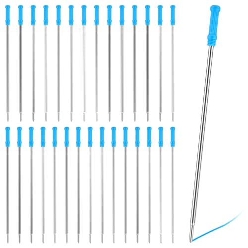 Amaxiu 25 Stück Austauschbare Kugelschreiberminen Schwarz, 1.0mm Austauschbare Kugelschreiberminen Medium Tip glattes Schreiben, Kugelschreiber-Ersatzminen für Schule und Bürobedarf(schwarz) von Amaxiu