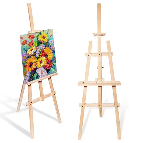 Staffelei Holz groß Leinwand Ständer 150 cm - Holzständer für Sitzplan Hochzeit Canvas Painting Staffeleien Bilderständer Easel für Kinder und Erwachsene Kiefernholz von Amazinggirl