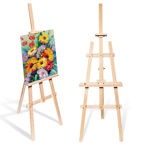 Staffelei Holz groß Leinwand Ständer 175 cm - Holzständer für Sitzplan Hochzeit Canvas Painting Staffeleien Bilderständer Easel für Kinder und Erwachsene Kiefernholz von Amazinggirl