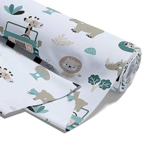 Stoff Meterware Baumwollstoff 1 M x 160 cm - Stoffe zum Nähen aus reine Baumwolle Fabric Futterstoff Dekostoff für Patchwork Canvas und Sewing Nähstoff Afrika von Amazinggirl