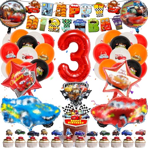 Geburtstag Dekoration Set, 42 Stück Kindergeburtstag Deko Geburtstag Luftballons Jungen Mädchen Happy Birthday Girlande Cake Topper Luftballon Girlande Geburtstagsdeko für Kindergeburtstag Party von Amazluck