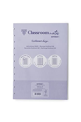EcoSmart A4 50 Blatt 100 g ClassroomMates Gitter 5 mm von Ambar