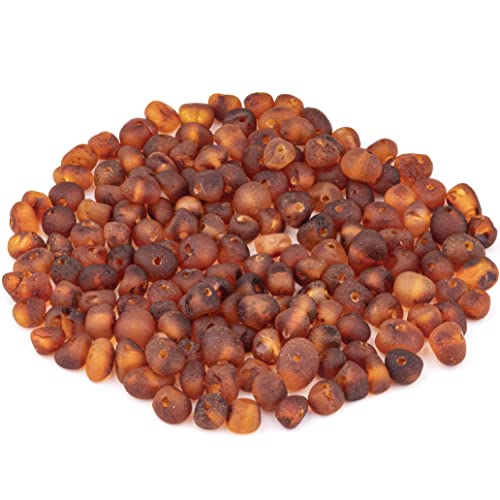 Bernstein Perlen im Barock-Stil - Poliert und Roh 100% Naturliche Baltischen Harz Stein 5–6 mm Lose mit Locher Mehrere Farben – Amber Culture von Amber Culture