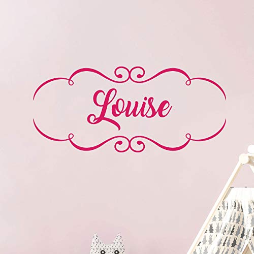 Ambiance Sticker Personalisierte Namensaufkleber | Personalisierte Namensaufkleber | Wandtattoo Kinderzimmer | 2 Bögen à 10 x 30 cm und 40 x 30 cm | Fuchsia von Ambiance Sticker