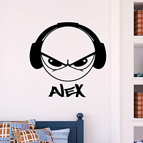 Ambiance Sticker Personalisierte Namensaufkleber | Selbstklebende Namensaufkleber | Wanddekoration Kinderzimmer | 2 Bögen mit 20 x 30 cm und 50 x 30 cm | Schwarz von Ambiance Sticker