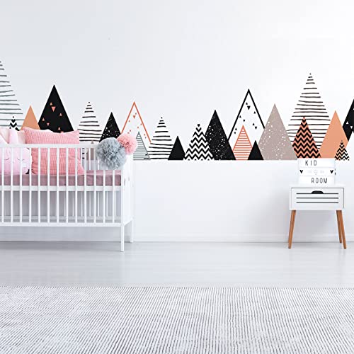 Wandsticker für Kinder – Dekoration für Babyzimmer, selbstklebend, Riesen-Wandtattoo, für Kinder, skandinavische Berge, Rapika, 40 x 65 cm von Ambiance Sticker