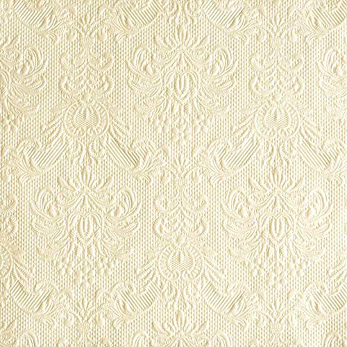 Ambiente 15 Servietten Elegance Pearl Effekt geprägt 33x33cm hochwertig Perlmutt schimmernd, Farbe:Pearl Creme von Ambiente