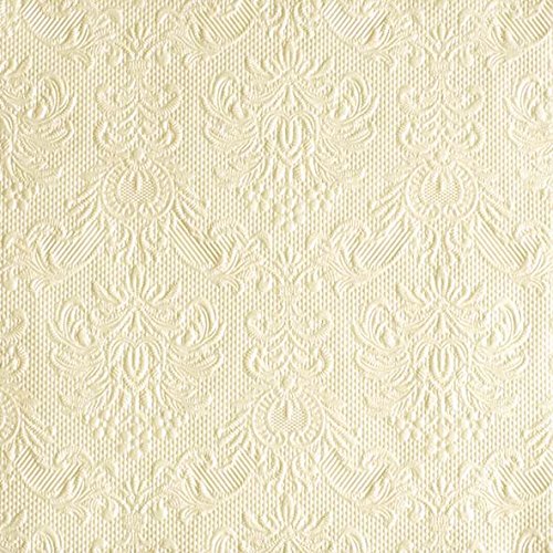 Ambiente Servietten Lunch / Party 33x33cm Elegance Pearl Cream Geprägt / embossed von Ambiente