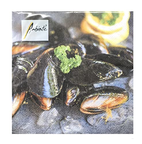 Papier Servietten Lunch Fest Party ca 33x33cm Every Day Jeden Anlass Mussels von Ambiente