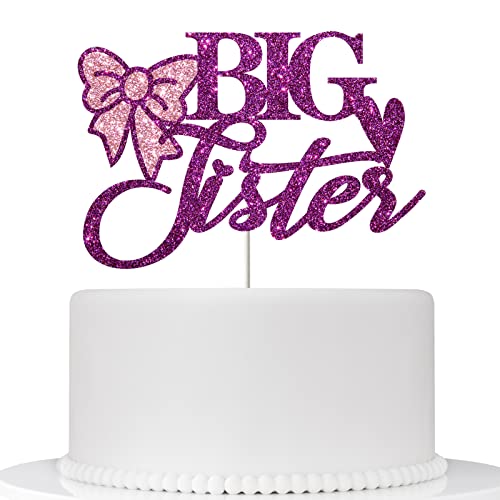 Ambishi Big Sister Cake Topper, Girls 1st Birthday / Baby Shower / Gender Reveal Party Dekoration, Welcome Baby Girl Party Supplies von Ambishi