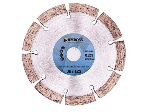 Amboss UBS 12S - Diamant-Trennscheibe Ø 350 mm x 30 mm - leicht armierter Beton/Baustellenmaterialien/Stein | Segmenthöhe: 10 mm (gesintert) von Amboss Werkzeuge