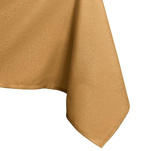 AmeliaHome 100x100 cm Tischdecke Tischtuch Tafeldecke Fleckschutz Lotuseffekt Abwaschbar Wasserabweisend Glänzend Glatt Gold Empire von AmeliaHome