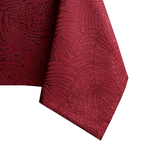 AmeliaHome 100x100 cm Tischdecke Tischtuch Tafeldecke Fleckschutz Lotuseffekt Abwaschbar Wasserabweisend Ornament Bordeaux Gaia von AmeliaHome