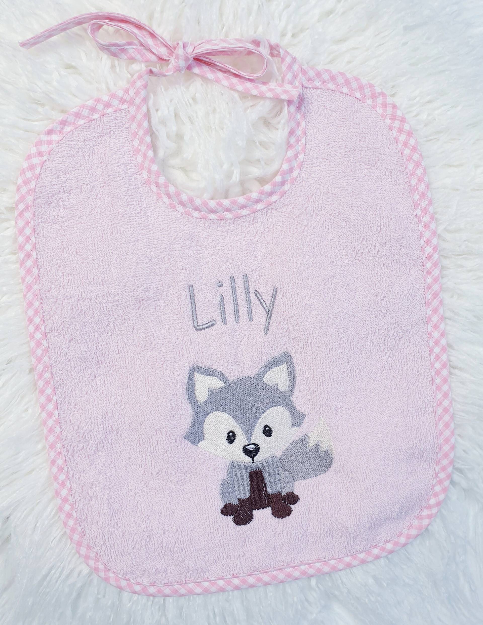 Lätzchen Mit Name, Fuchs, Personalisiert, Geschenk Baby, Zur Geburt, Taufe, Babygeschenk von AmeliesweltGeschenke