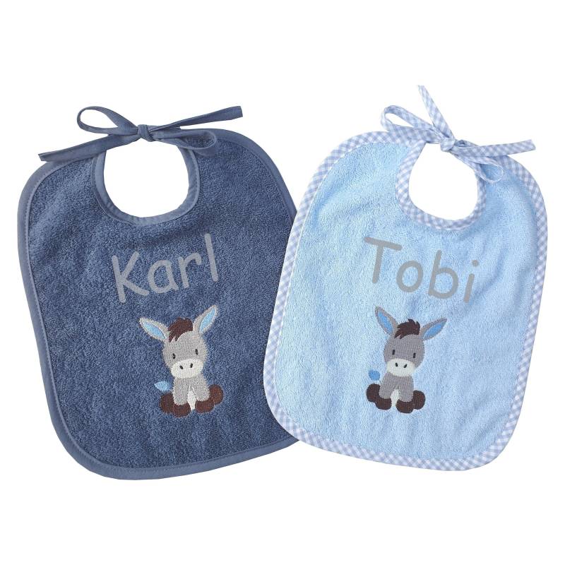 Lätzchen - Mit Name Esel Personalisiert Baby Geschenk Zur Geburt Taufgeschenk Bestickt Nicht Bedruckt von AmeliesweltGeschenke