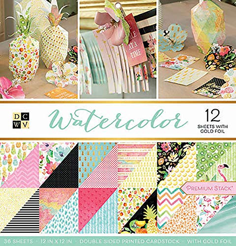 American Crafts 30,5 x 30,5 cm Watercolor Premium bedruckt Karton Stack von American Crafts