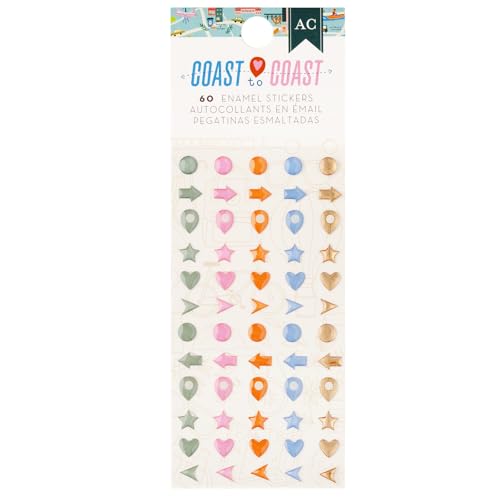 American Crafts Coast-to-Coast Enamel Dots 60/Pkg-Gold Foil von American Crafts