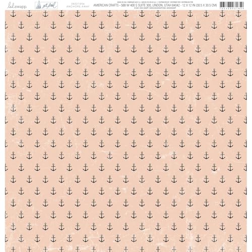 American Crafts Heidi Swapp Set Sail Double-Sided Cardstock 12"X12"-Anchors Away von American Crafts