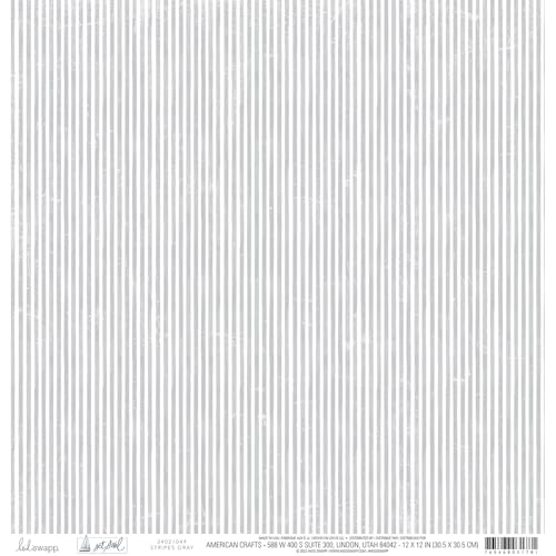 American Crafts Heidi Swapp Set Sail Double-Sided Cardstock 12"X12"-Gray Stripes American Crafts Heidi Swapp Set Sail Double-Sided Cardstock 12"X12"-Gray Stripes von American Crafts