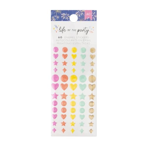 American Crafts Life Of The Party Enamel Dots 60/Pkg-Iridescent Glitter von American Crafts