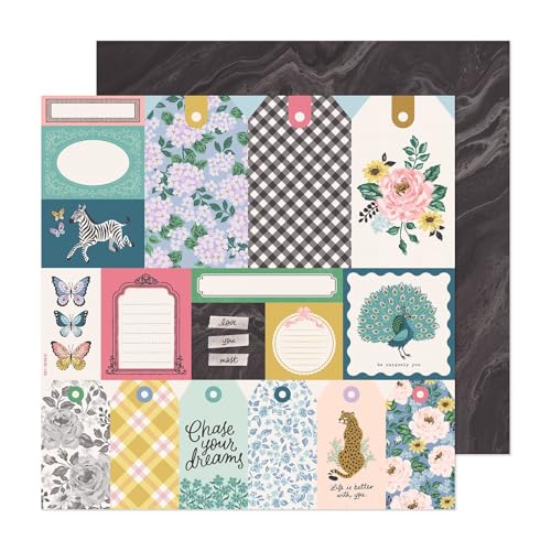 American Crafts Maggie Holmes Woodland Grove Double-Sided Cardstock 12"X12"-Uniquely You von American Crafts