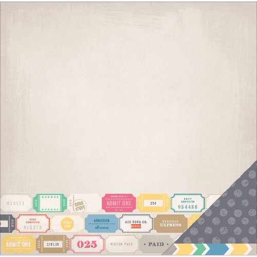 Cut & Paste Double-Sided Cardstock 12"X12"-Ticket To Ride von American Crafts