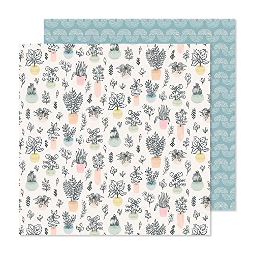 Gingham Garden Double-Sided Cardstock 12"X12"-Greenhouse von American Crafts