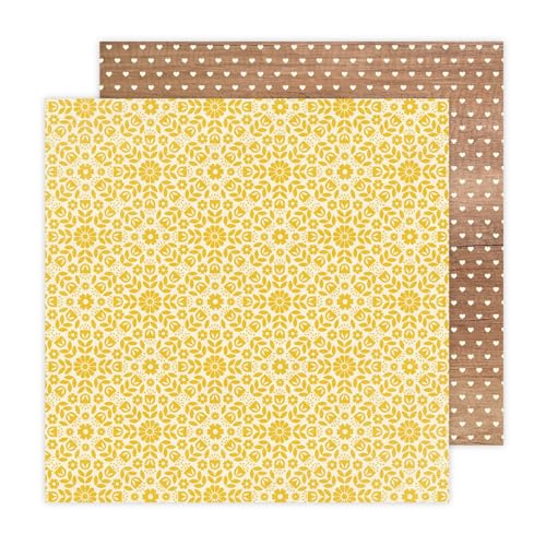 Jen Hadfield Flower Child Double-Sided Cardstock 12"X12"-Grandmas Wallpaper von American Crafts