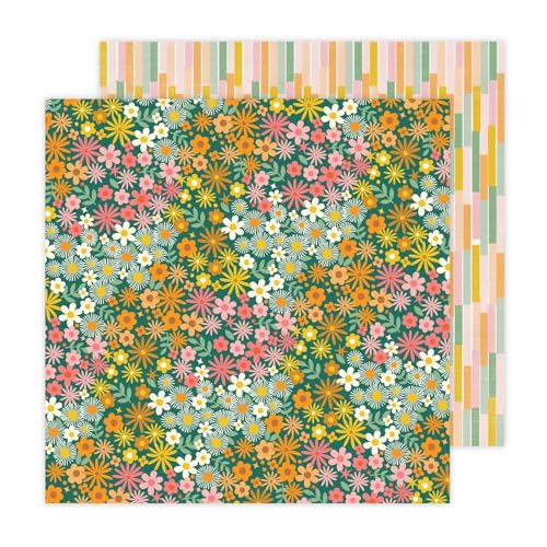 Jen Hadfield Flower Child Double-Sided Cardstock 12"X12"-Greenery von American Crafts