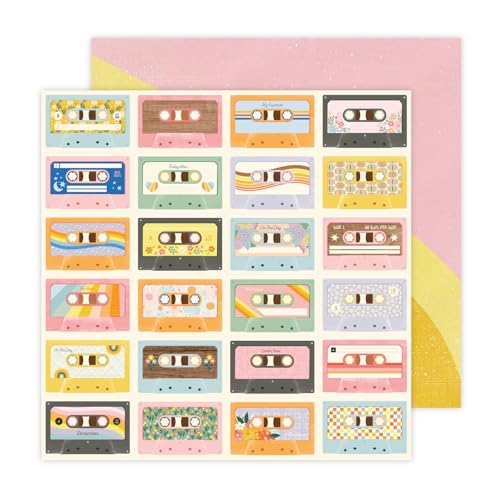 Jen Hadfield Flower Child Double-Sided Cardstock 12"X12"-Groove Thing Jen Hadfield Flower Child Double-Sided Cardstock 12"X12"-Groove Thing von American Crafts