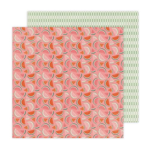 Jen Hadfield Flower Child Double-Sided Cardstock 12"X12"-Mellow Mellon von American Crafts