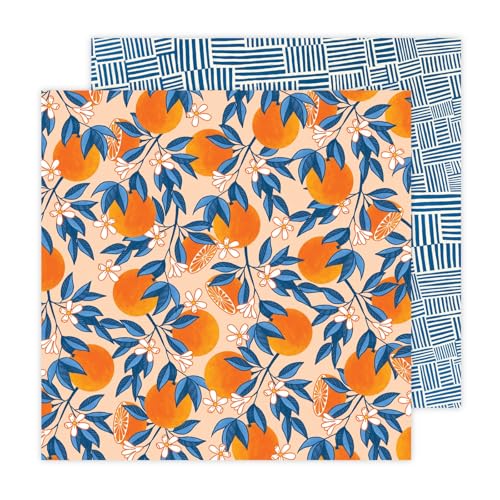 Jen Hadfield Flower Child Double-Sided Cardstock 12"X12"-Orange You Happy Jen Hadfield Flower Child Double-Sided Cardstock 12"X12"-Orange You Happy von American Crafts