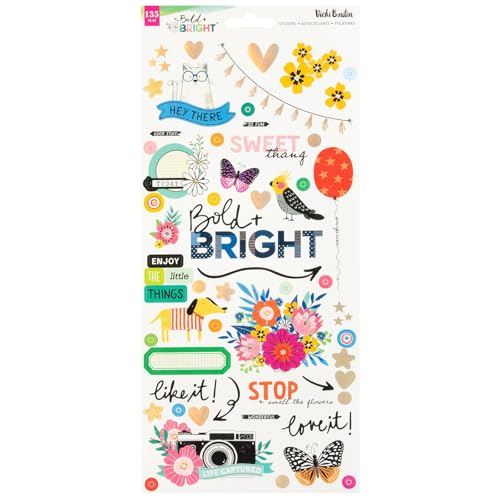 Vicki Boutin Bold And Bright Cardstock Stickers 6"X12"-135 Pieces von American Crafts