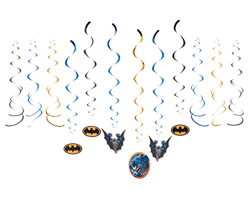 Amscan International Batman Swirl Dekorationen von American Greetings