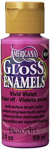 Americana Gloss Enamel Vivid Violet Acrylfarbe, für verschiedene Oberflächen, 57 ml, Violett, 2 von DecoArt