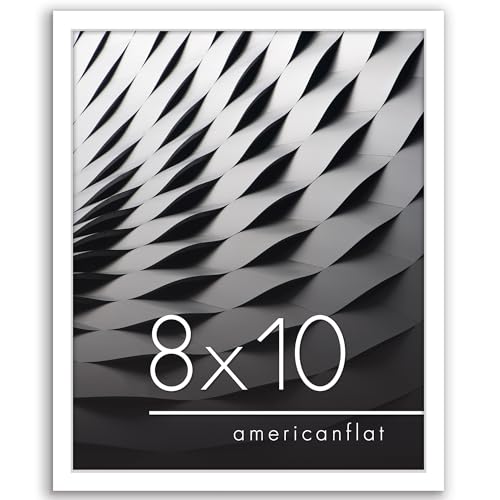 Americanflat Bilderrahmen, 20,3 x 25,4 cm, dünner Rand, mit bruchfestem Glas, Befestigungsmaterial zum Aufhängen und integrierter Staffelei für Wand oder Tisch, 2 Stück von Americanflat