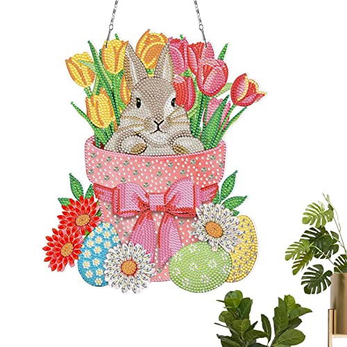 Amesor 5d Ostern, Diamonds Painting Ostern Deko Strass Kristall Malerei Kit, Diamant Painting Türkranz Ostern, Ostern Deko Für Home Wall Decor Für Erwachsene, Kinder von Amesor