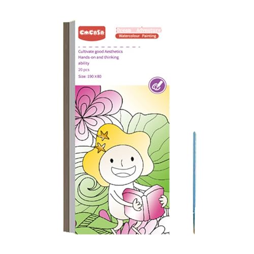 Malbuch Mit Wasserfarben Für Kleinkinder, Tragbares Taschen Aquarell Malbuch, Schnelle Malbuch Kinder, Minis Aquarell Farbblock, Aquarell Malpapier Mit Wasserfarben Für Kinder Und Erwachsene von Amesor