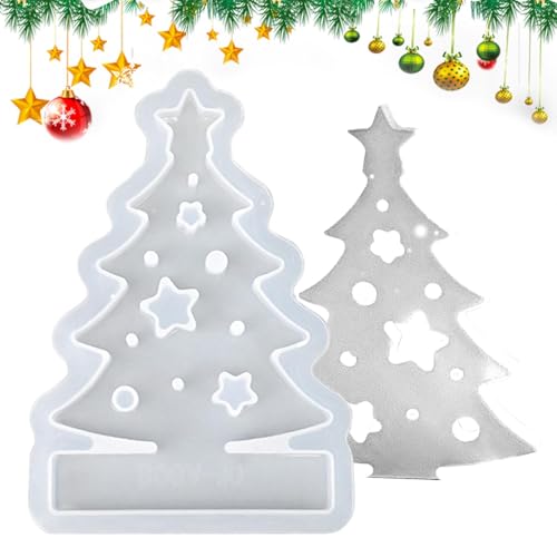 Silikonformen Gießformen Kerzenhalter, Weihnachtsbaum Teelichthalter Kerzenformen, Weihnachts Silikonform Einschieber, Kerzenständer Epoxidharz Formen, Silikonformen Zum Gießen Von Teelichthaltern von Amesor