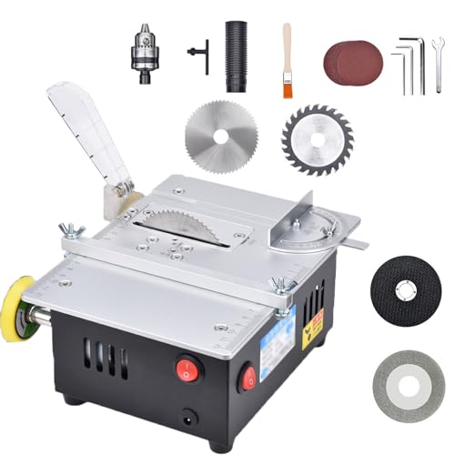 Amhuui Mini-Multifunktions-Tischsäge, 3'' Präzisions-Mini-Elektro-Tischsäge, 0,1-20mm Sägeblatt höhenverstellbar, mit 4* Sägeblättern, 7-stufig einstellbare Stromversorgung, zum Schneiden von Holz Amhuui Mini-Multifunktions-Tischsäge, 3'' Präzisions-Mini-Elektro-Tischsäge, 0,1-20mm Sägeblatt höhenverstellbar, mit 4* Sägeblättern, 7-stufig einstellbare Stromversorgung, zum Schneiden von Holz von Amhuui