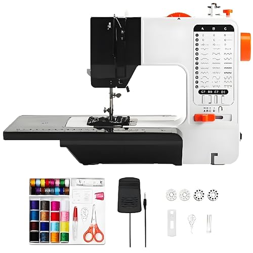 Computergesteuerte Nähmaschine, Zwei-Geschwindigkeits-Stickmaschine Für Den Heimgebrauch, Stick-Quilt-Funktionsmaschine Mit 38 Integrierten Stichen Und Nähpedal, Geeignet Für Kleine Bis Mittlere Nähpr von Amhuui