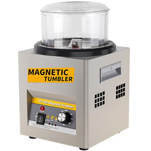 Magnetischer Tumbler, Schmuckpoliermaschine, automatische Vorwärts- und Rückwärtsrotation, Geschwindigkeit 2000 U/min, Kapazität 600 Gramm, tropfsicher, geräuschreduzierend, für Hardwareteile, Schmuck von Amhuui