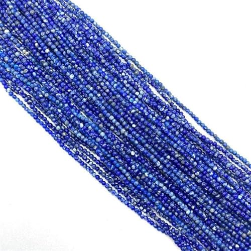 Amlhy Kugelförmige Amazonit-Perlen, blaue Steinperlen, Schnur mit runden Perlen mit Löchern für selbstgemachte Armbänder, Halsketten, Schmuck, Schlüsselanhängerherstellung, L 380 x 3 mm, B von Amlhy