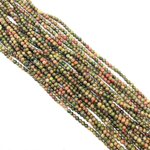 Amlhy Kugelförmige Amazonit-Perlen, bunte Steinperlen, Schnur mit Löchern für selbstgemachte Armbänder, Halsketten, Schmuck, Schlüsselanhängerherstellung, L 380 x 3 mm, D von Amlhy