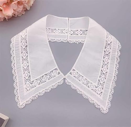 Amlhy Neckline Applique Embroidered Lace Collar - Chiffon Neckline Patches Collar Fabric Trim Cloth for Sewing Shirt Clothing Accessories - 1 Pair von Amlhy