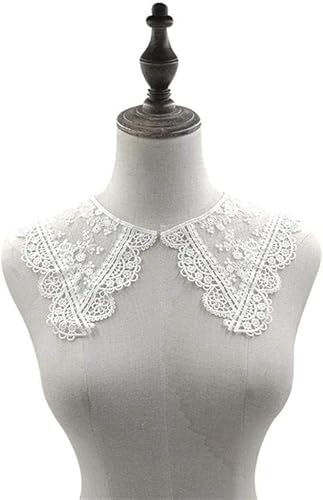 Amlhy Neckline Applique Embroidered Lace Collar - Floral Hollow Neck Patches Collar Trim Cloth for Sewing Shirt Sweater Clothing Fabric Accessories - 1 Pair von Amlhy