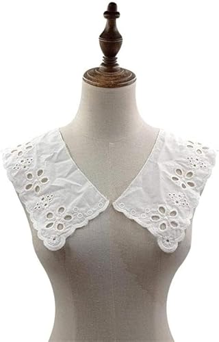 Amlhy Neckline Applique Embroidered Lace Collar - Water Soluble Neck Patches Collar Trim Cloth for DIY Sewing Shirt Sweater - 1 Pair von Amlhy