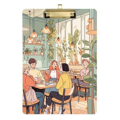 Afternoon Tea Break Klemmbrett Ordner Padfolio Hartbrett für Lehrer Klemmbrett Größe 9 x 12 von Amooorous