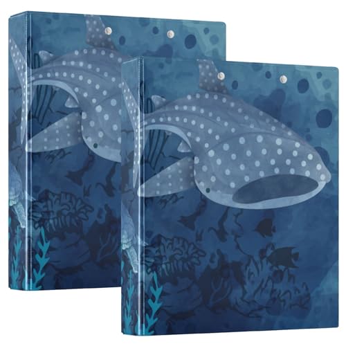 Blue Ocean Drei-Ringbuch mit 3 Ringen, 3,8 cm, mit Klemmbrett, 1/2 Stück für Briefgröße (27,9 x 21,6 cm), Hardcover, 2 Stück von Amooorous