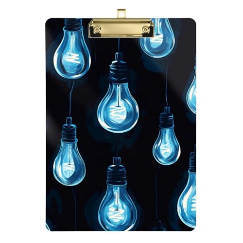 Bule Lighting Klemmbrett, A4, schmal, wasserdicht, für Hausaufgaben, Kindertisch, Größe 22,9 x 30,5 cm Bule Lighting Klemmbrett, A4, schmal, wasserdicht, für Hausaufgaben, Kindertisch, Größe 22,9 x 30,5 cm von Amooorous